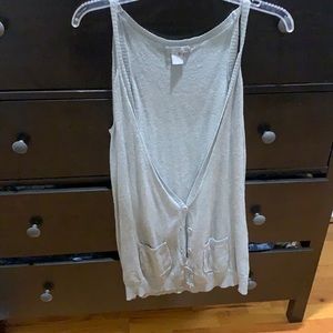 Delias gray button sweater vest